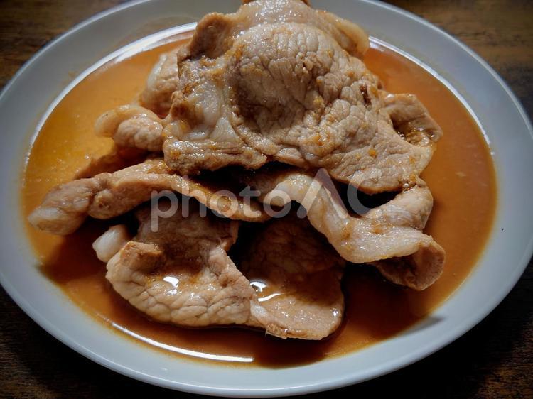 豚の生姜焼き 豚肉,生姜焼き,肉料理の写真素材