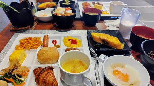 朝食バイキング 朝食,和食,料理の写真素材