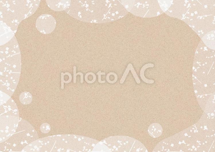 和柄のフレーム砂子_ベージュ 和柄,和紙,和の写真素材