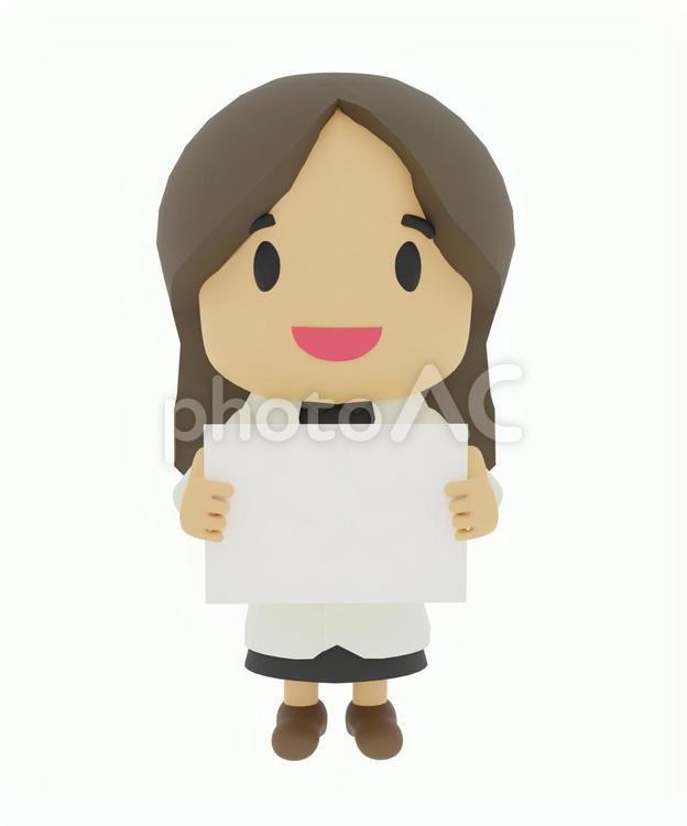 白紙のフリップを持った先生医者教授博士 医者,医師,医療の写真素材