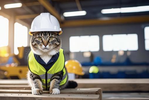 ねこ 現場作業員 猫の手も借りたい ねこ 現場作業員 猫の手も借りたいの写真