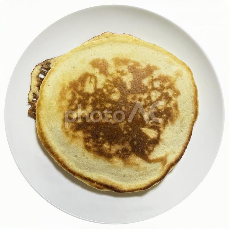 パンケーキ真上から（PSDは切抜き）02 パンケーキ,ホットケーキ,真上の写真素材