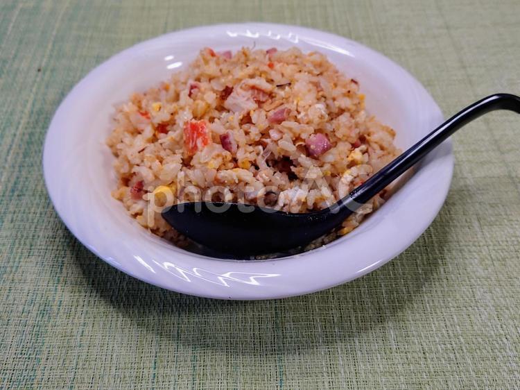 やきめし　レンゲ やきめし,チャーハン,ごはんの写真素材