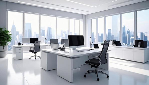  無人のオフィス内観の写真