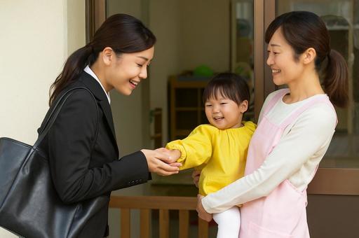 保育園への送迎 保育園への送迎の写真
