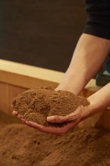 米糠酵素風呂 米糠酵素風呂,米ぬか,酵素風呂の写真素材