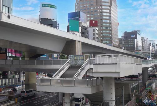 渋谷駅前風景 首都高速 都市開発 工事中 渋谷駅前風景 首都高速 都市開発 工事中 渋谷駅前,渋谷,架け替えの写真素材