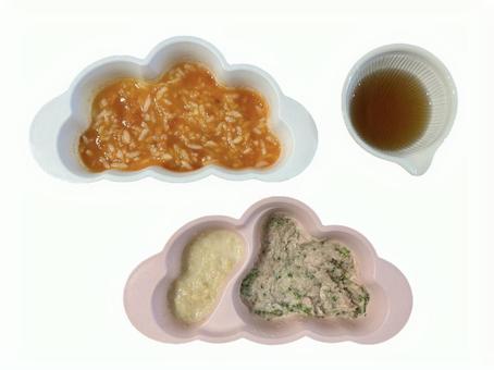 離乳食 離乳食 離乳食,ベビーフード,食事の写真素材