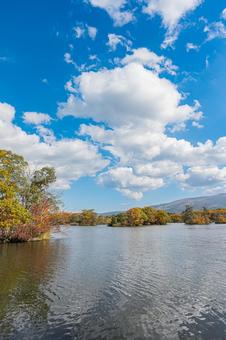 北海道　大沼国定公園　秋の風景 北海道,大沼,函館の写真素材