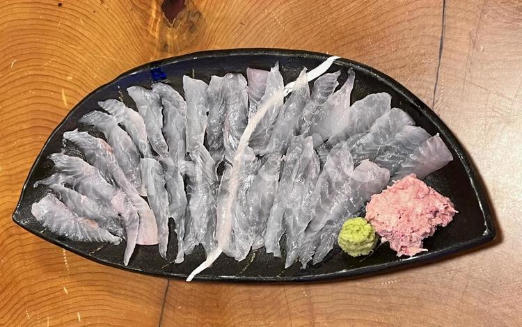 カワハギの刺身　肝醤油と カワハギ,刺身,肝醤油の写真素材
