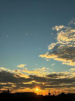 夕焼け、夕空、空、雲 夕焼け、夕空、空、雲の写真
