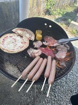 BBQ BBQ bbq,バーベキュー,夏の写真素材