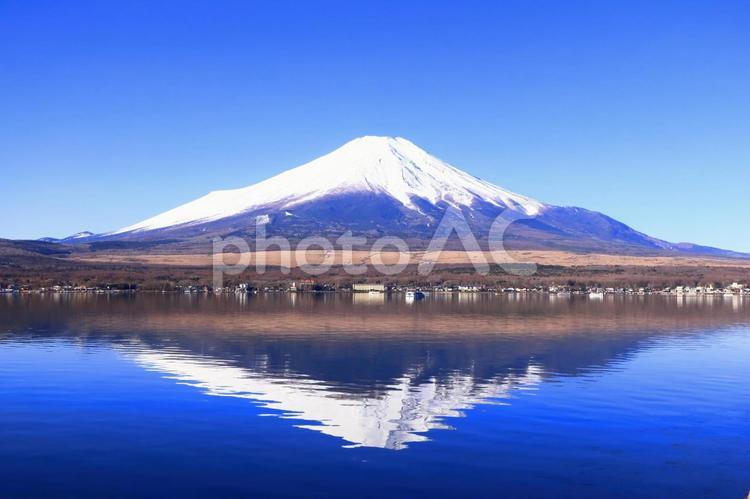 富士山 富士山,山中湖,山の写真素材