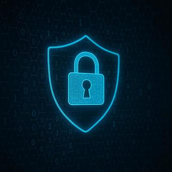 サイバーセキュリティの鍵マークの写真