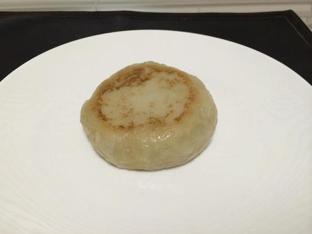 野沢菜入り長野の郷土料理信州おやき(饅頭 野沢菜入り長野の郷土料理信州おやき(饅頭 おやき,長野,信州の写真素材