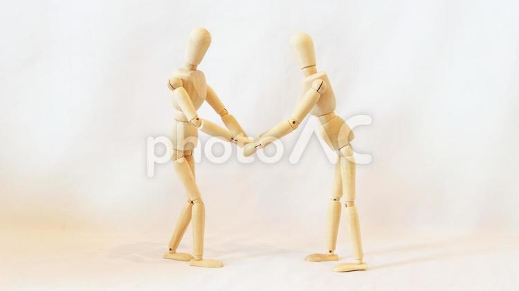 よろしくお願いいたします 握手,合意,挨拶の写真素材