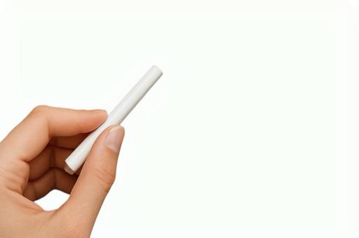 チョークを持つ チョークを持つの写真