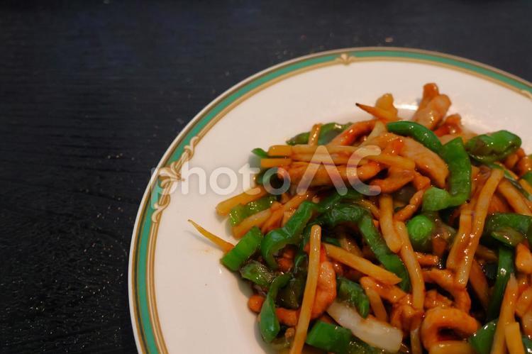 中華料理店のシャキシャキチンジャオロース チンジャオロース,シャキシャキ,豚肉の写真素材