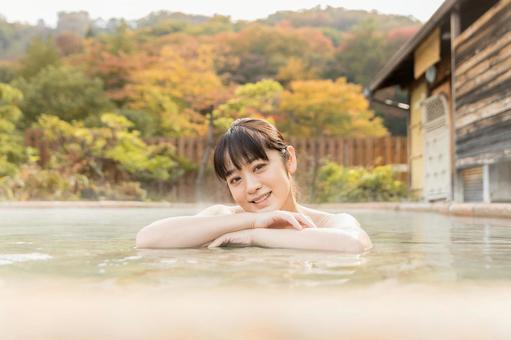 温泉イメージ 温泉イメージ 女性,温泉,人物の写真素材