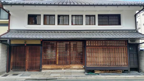 京都 町家 京都 町家 京都,町家,格子戸の写真素材