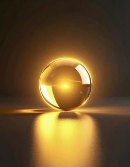 クリスタルガラスの彩球 クリスタルガラスの彩球の写真