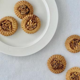 アーモンドクッキー アーモンドクッキー 甘味,デザート,お菓子の写真素材