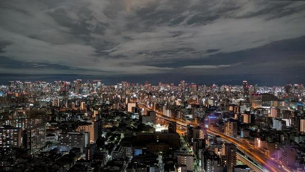 都市ビル 夜景 都市ビル 夜景の写真