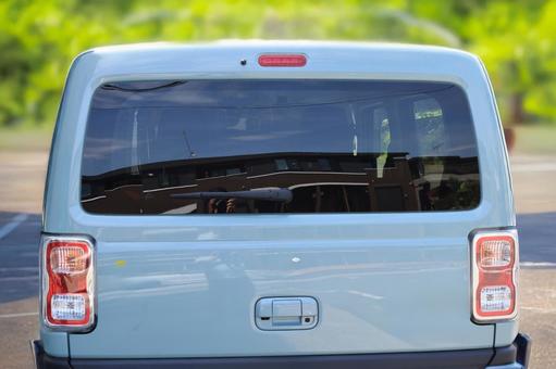 軽自動車　（後部） 軽自動車,ハスラー,水色の軽自動車の写真素材