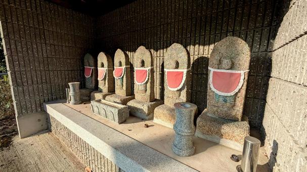 六地蔵 地蔵,村,田舎の写真素材