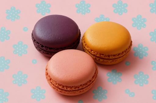 パステル背景の可愛いマカロン パステル背景の可愛いマカロンの写真