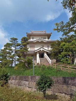 晴れた日の騎西城天守閣（埼玉県加須市） 騎西城,天守閣,城の写真素材