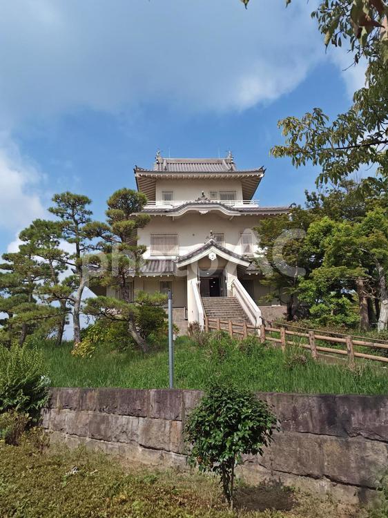晴れた日の騎西城天守閣（埼玉県加須市） 騎西城,天守閣,城の写真素材
