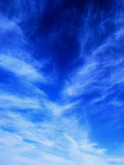 空のグラデーション 空,青,深いの写真素材