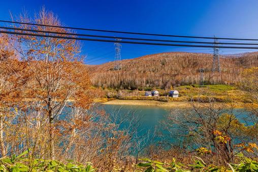 新潟県　苗場の秋景色　 紅葉,秋,苗場ドラゴンドラの写真素材