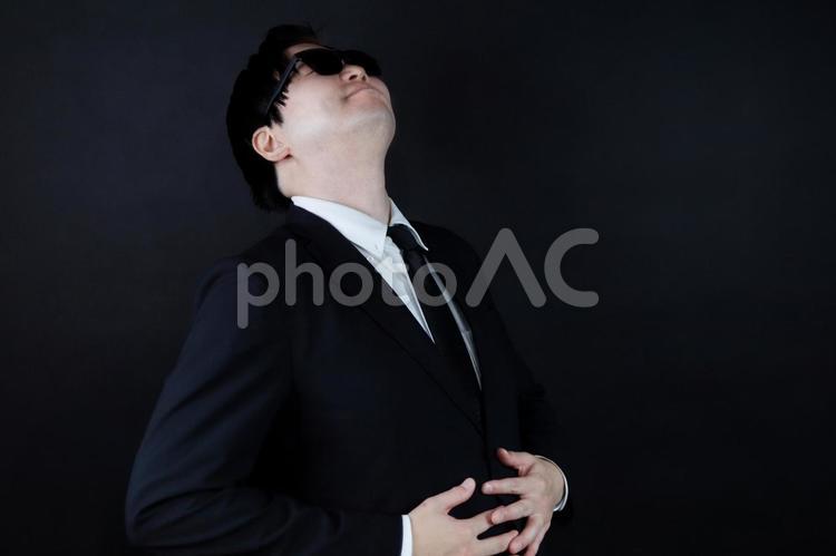 スーツ男性の自信ある表情 男性,スーツ,ネクタイの写真素材
