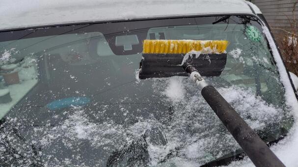 車の除雪 雪,車,除雪の写真素材