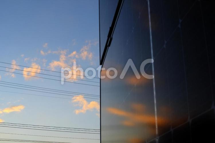 盛岡市仙北町の夕空３ 夕方,空,夕焼けの写真素材
