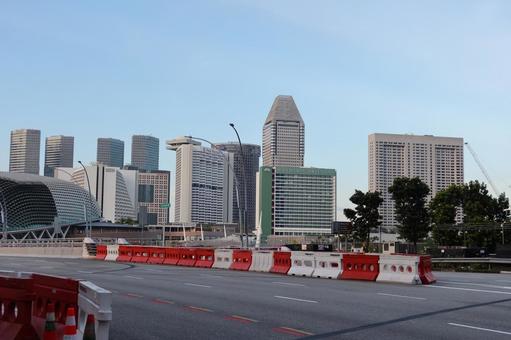 シンガポールのビル(マリーナ周辺) シンガポールのビル(マリーナ周辺) シンガポール,橋,マリーナの写真素材