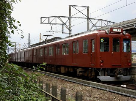 大垣駅に停車する養老鉄道養老線600系2 養老鉄道,養老線,大垣駅の写真素材