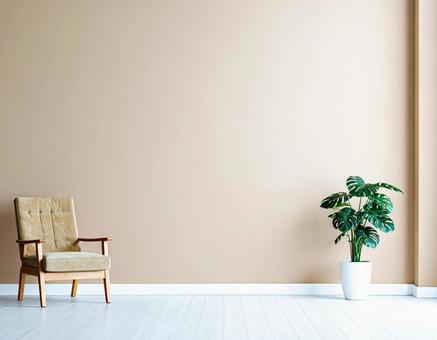 茶色の古い椅子の写真