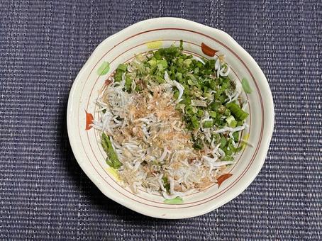 お食事 じゃこ,しらす,皿の写真素材