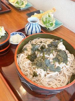 天ざるそば 天ざるそば,昼食,冷たいそばの写真素材