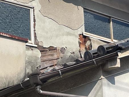 外壁　ひび割れ　破損　コンクリート　工事 外壁,ひび割れ,破損の写真素材