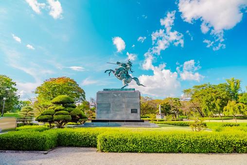 【山形】山形駅の周辺 霞城公園 最上義光 【山形】山形駅の周辺 霞城公園 最上義光の写真