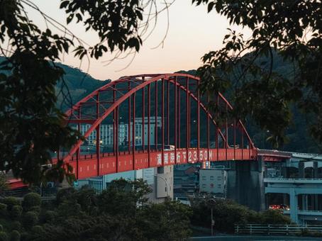 音戸大橋 音戸大橋,音戸の瀬戸,赤い橋の写真素材