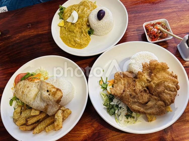 ペルーのランチ ペルー,南米,ランチの写真素材