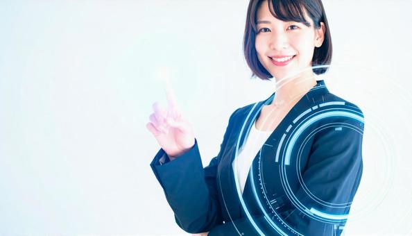 ITデジタルイメージと女性 ITデジタルイメージと女性の写真