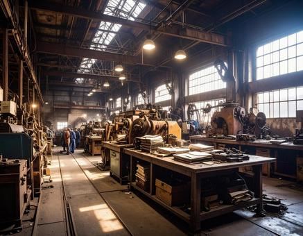 廃れた工場 廃れた工場の写真