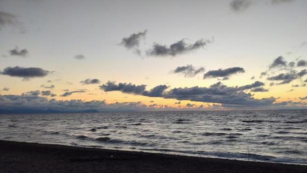北海道石狩市 はまなすの丘公園の夕暮れ 北海道石狩市 はまなすの丘公園の夕暮れの写真