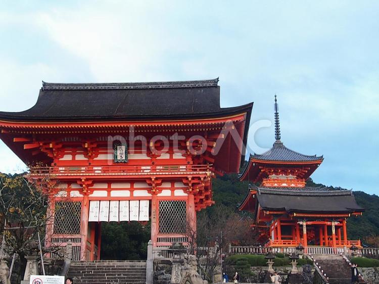 夕焼けと朱色 寺院,秋,美しいの写真素材